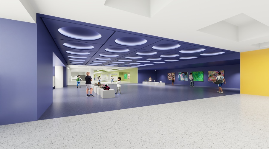 飾紀(jì)上品GRG廠家-深圳媽灣九年一貫制學(xué)校GRG吊頂工程