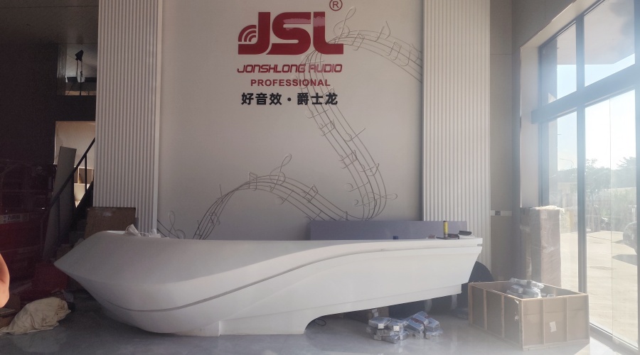 飾紀(jì)上品GRG廠家-廣東萬(wàn)昌爵士龍音響GRG吧臺(tái)背景墻的工程