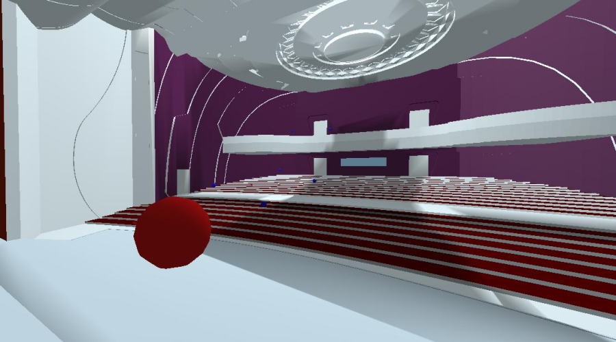 GRG廠家：南寧工業(yè)職業(yè)技術(shù)學(xué)院會(huì)堂GRG穿孔板吊頂工程