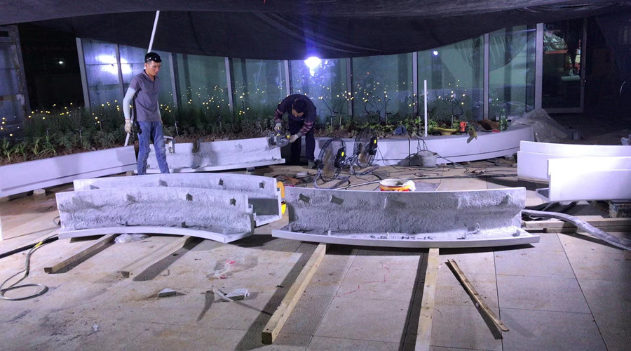 佛山云智匯GRC花池坐凳項目 佛山云智匯GRC花池坐凳項目