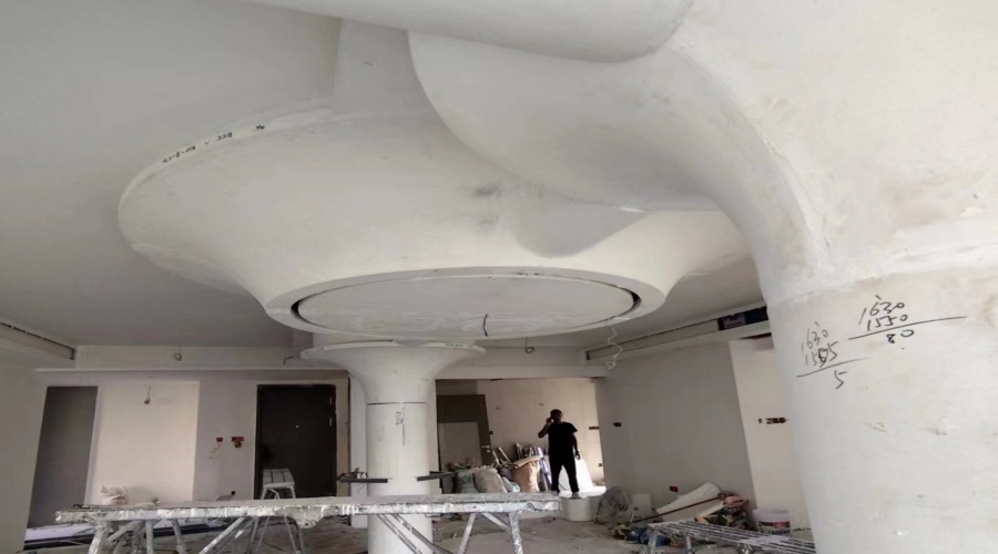 清遠別墅美林湖GRG柱子天花項目 清遠別墅美林湖GRG柱子天花項目