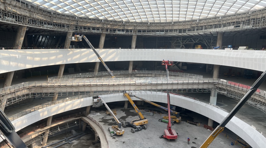 GRG中庭攔河造型 GRG中庭攔河造型