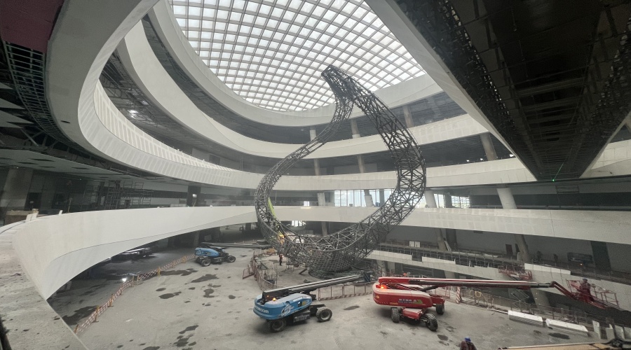 西安科技館GRG攔河扶梯 西安科技館GRG攔河扶梯