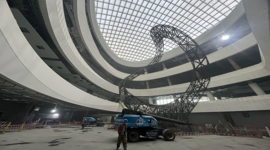 西安科技館GRG攔河扶梯 西安科技館GRG攔河扶梯