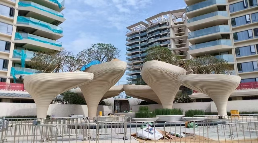 海南三亞海棠灣景觀GRC柱子造型工程案例 海南三亞海棠灣景觀GRC柱子造型工程案例