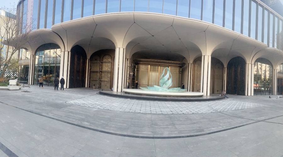 福建紫陽隱翠公館UHPC門頭柱子造型工程