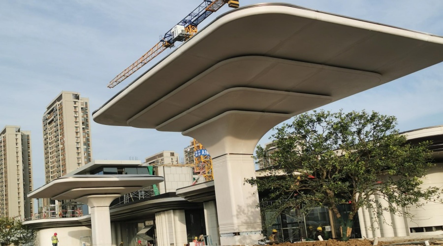 UHPC幕墻板與柱子